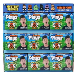 Preston Playz Mini Plush Series 1 - Display con 9 Peluche Misteriosi