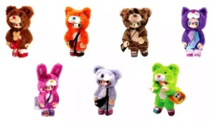 Action Figure Orsetto Ribelle Plush Movable - Blind Box Serie Espositiva 18 cm (Confezione da 6)