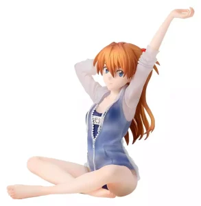 Figura PVC Asuka Shikinami Langley – Rebuild of Evangelion (Costume da Bagno Scolastico) - 16 cm
