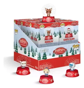 Rudolph il Renetto Mystery Minis Snow Globes - Display con 12 Pz (5 cm)