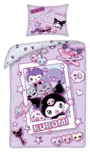 Set Lenzuola Sanrio Kuromi - 140x200 cm / 70x90 cm
