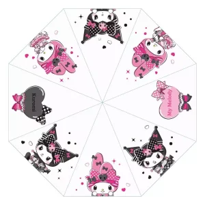 Ombrello Sanrio Pink Black Party Series Kuromi & My Melody Trasparente