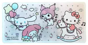 Tappetino Mouse Sanrio Hello Kitty & Friends Festa Rosa Nero Stile Infantile XXL
