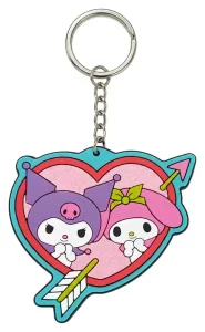 Portachiavi Gomma Sanrio Kuromi & My Melody 6 cm