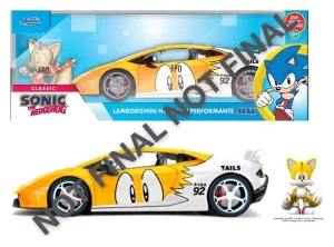 Macchinina Diecast Sonic Tails Lamborghini Huracan 1:24 - 19 cm