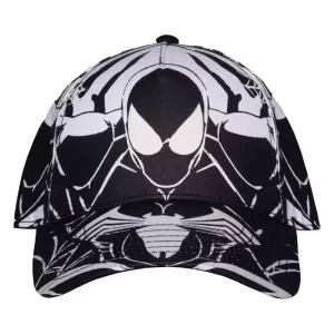 Cappello da baseball Spider-Man Nero e Bianco Stampa Totale