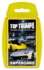 Gioco di Carte Top Trumps Super Car *Versione Tedesca*