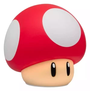 Lampada Super Mario in Silicone SquishyGlo Funghi Ricaricabile - 15 cm