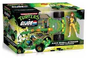 Veicolo Crossover Teenage Mutant Ninja Turtles x G.I. Joe A.W.E. Shell-Striker con Figura