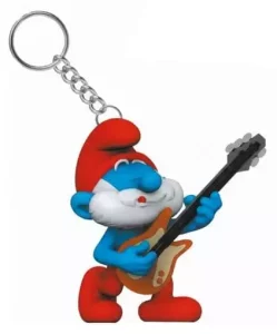 Portachiavi Puffi Papà Puffo con Chitarra