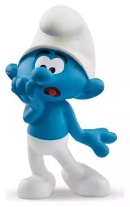 Mini Action Figure Puffi - Puffo Timido (Scaredy Smurf) da 5 cm