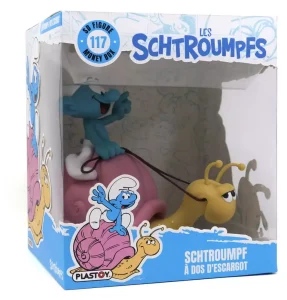 I Puffi: Salvadanaio Smurf sulla Chiocciola - 19 cm