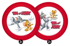 Set di 4 Piatti Tom & Jerry - 21 cm