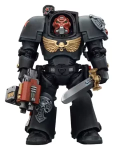 Action Figure Warhammer 40.000 Black Templars Terminator con Spada Energetica e Bolter a Tempesta - 14 cm