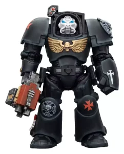 Action Figure Warhammer 40.000 Black Templars Terminator con Power Fist e Storm Bolter - Joy Toy (14 cm)