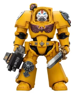 Action Figure Warhammer 40,000 Imperial Fists Terminator con Spada Energetica e Bolter a Tempesta – 14 cm