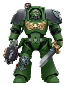 Action Figure Warhammer 40.000 Salamanders Terminator con Spada Potente e Bolter a Tempesta - Joy Toy