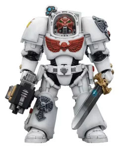 Action Figure Warhammer 40,000 White Scars Terminator con Spada di Potere e Bolter a Tempesta - 14 cm