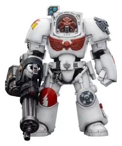 Action Figure Warhammer 40,000 White Scars Terminator 3 con Pugno di Potenza e Cannonata d'Assalto - 14 cm