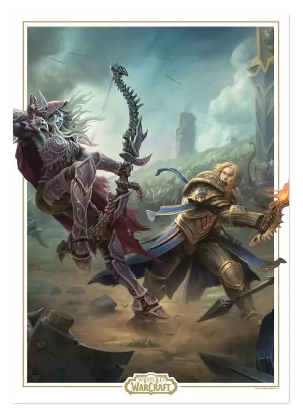 world-of-warcraft-art-print-sylvanas-vs-anduin-wrynn-limited-edition-42-x-30-cm-1784854921-0