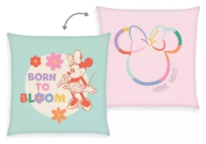 Cuscino Minnie Mouse Born to Bloom in Velluto Morbido Disney - 40x40 cm
