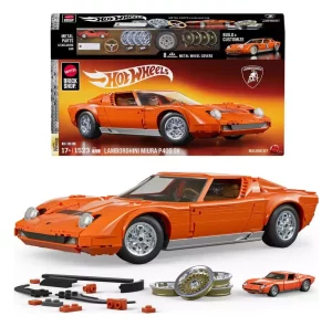 Hot Wheels Premium Mattel Lamborghini Miura P400 SV – Set di Costruzione Brick Shop 1/12