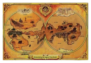 Mappa Metallica di Eternia Masters of the Universe Edizione Limitata 10x15 cm