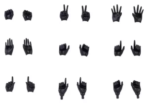 Megami Device M.S.G. Kit Modello in Plastica 1/1 - Set Mani Skin Color Nero