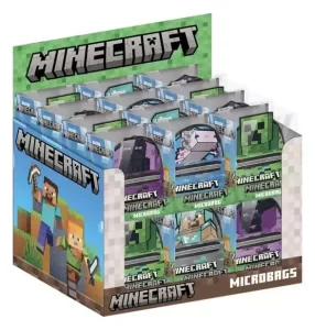 Minecraft Mini Backpack Display: 24 Borracelli Collezionabili da 12 cm