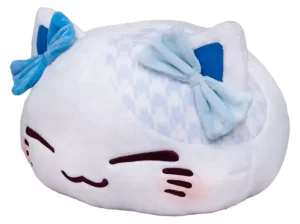 Peluche Nemuneko Gatto con Nastro - Edizione Grande Blu 30 cm