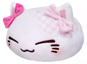 Nemuneko Plush Figure Grande: Coccoloso Gatto con Fiocco Rosa - 30cm