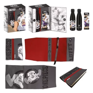 Set Regalo One Piece: Borraccia Acciaio, Adesivi e Copertina Libro Luffy