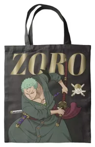 Borsa Shopper One Piece Zoro - Verde Scuro 40x35 cm