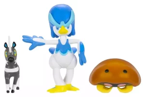 Pokémon Battle Figure Set Triplo: Blitzle, Kabuto & Quaxwell
