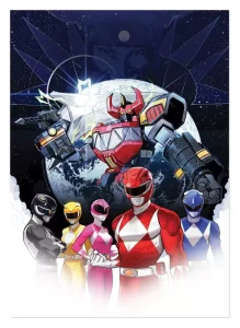 Power Rangers Stampa d'Arte Edizione Limitata 42x30 cm