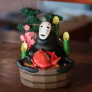 Diorama Spirited Away: No-Face con Secchio d'Oro e Bambù