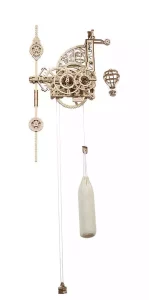 Ugears Aero Clock: Orologio a Pendolo in Legno Meccanico - Kit DIY