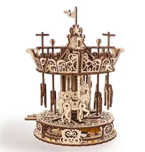 Ugears Carosello in Legno 3D Puzzle - Modello Nostalgico