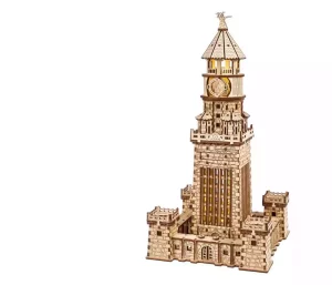 Ugears Faro di Alessandria: Puzzle 3D in Legno con Luci LED