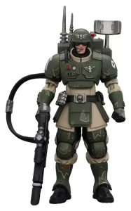 Action Figure Joy Toy Warhammer Astra Militarum Kasrkin 3 con Hot-shot Lasgun e Vox-caster