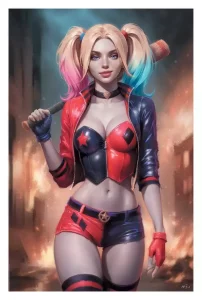 Harley Quinn Fine Art Print DC Comics – Stampa Giclée 41x61 cm
