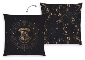 Cuscino Harry Potter Cresta di Hogwarts e Mappa dei Meomstri 40x40 cm