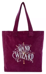 Borsa Shopper Harry Potter: 'The Wand Chooses The Wizard' in Velluto
