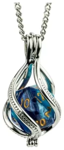 Collana Lair Wear D20 Cage - Blu & Azzurro con Oro