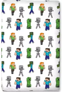 Lenzuolo Elastico Minecraft 90x200x25 cm - Lenzuolo Letto Ufficiale