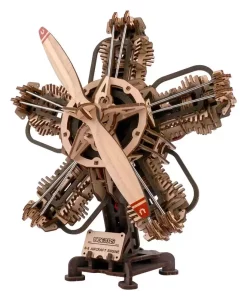 Ugears Motore Aereo R-5: Kit 3D in Legno - Modello da Costruire 25 cm