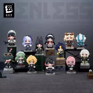 Zenless Zone Zero Mini Figure Tiny Agents PVC Blind Box Display 12 Pezzi - 8-10 cm