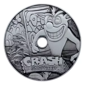 Crash Bandicoot: Replica CD-ROM in Metallo - Edizione Limitata 11 cm