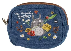 Pochette in Denim My Neighbor Totoro: Totoro e Ghirolanda di Fiori
